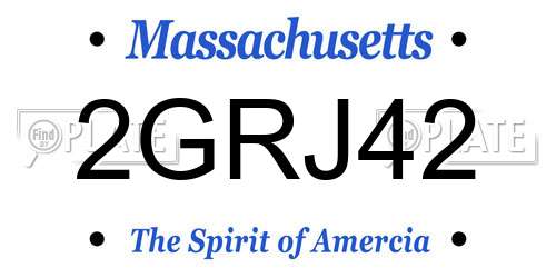2GRJ42 Massachusetts License Plate