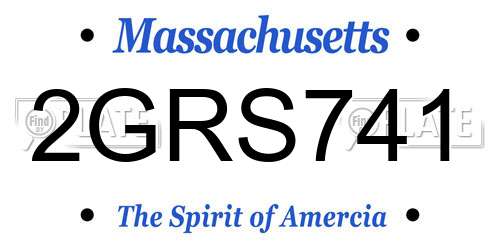 2GRS741 Massachusetts License Plate