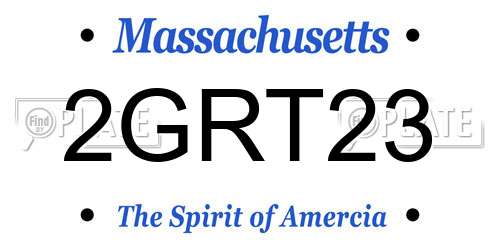 2GRT23 Massachusetts License Plate
