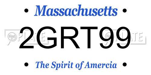 2GRT99 Massachusetts License Plate