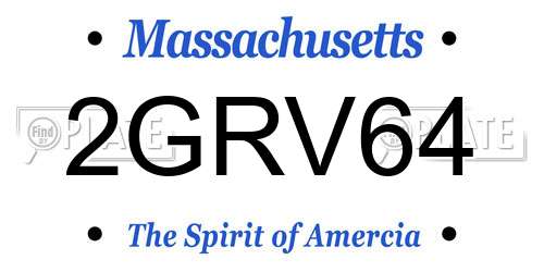 2GRV64 Massachusetts License Plate