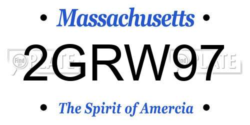 2GRW97 Massachusetts License Plate