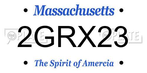 2GRX23 Massachusetts License Plate