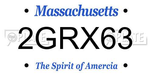 2GRX63 Massachusetts License Plate