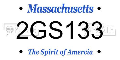 2GS133 Massachusetts License Plate