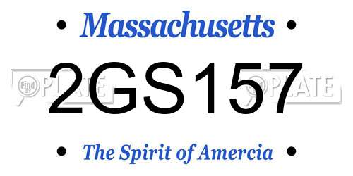 2GS157 Massachusetts License Plate