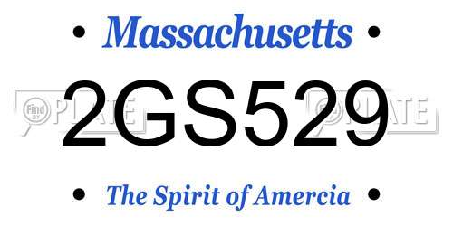 2GS529 Massachusetts License Plate