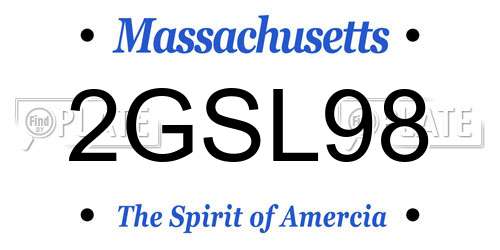 2GSL98 Massachusetts License Plate