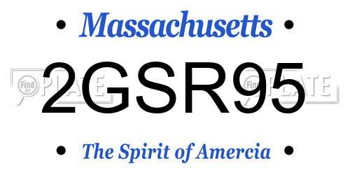 2GSR95 Massachusetts License Plate