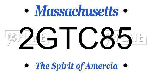 2GTC85 Massachusetts License Plate