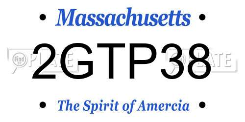 2GTP38 Massachusetts License Plate