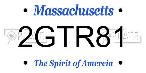 2GTR81 Massachusetts License Plate