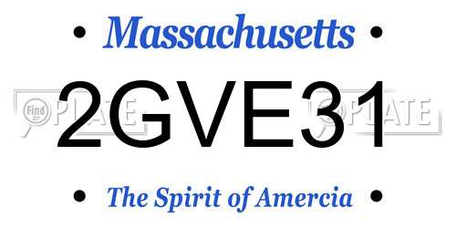 2GVE31 Massachusetts License Plate