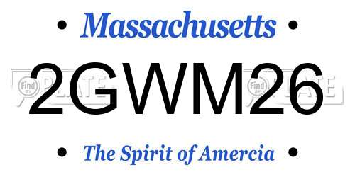2GWM26 Massachusetts License Plate