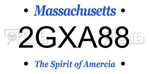 2GXA88 Massachusetts License Plate