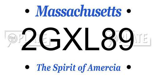 2GXL89 Massachusetts License Plate
