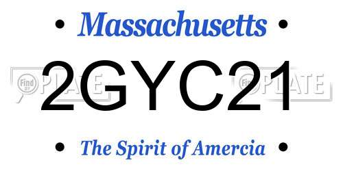 2GYC21 Massachusetts License Plate