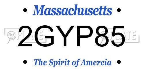 2GYP85 Massachusetts License Plate