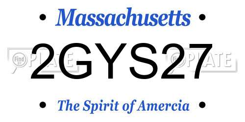 2GYS27 Massachusetts License Plate