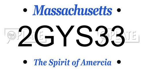 2GYS33 Massachusetts License Plate