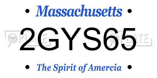 2GYS65 Massachusetts License Plate