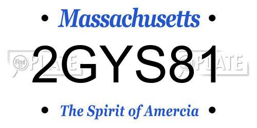 2GYS81 Massachusetts License Plate