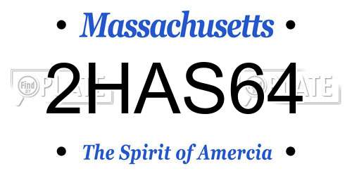 2HAS64 Massachusetts License Plate