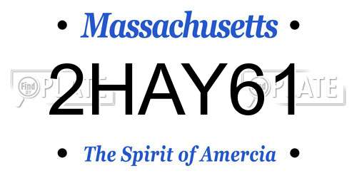 2HAY61 Massachusetts License Plate