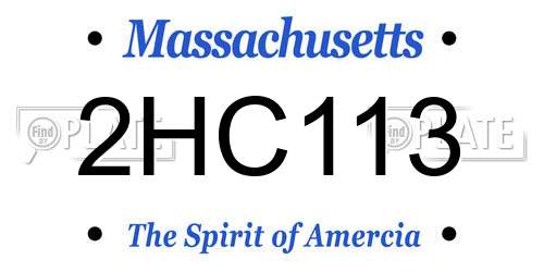2HC113 Massachusetts License Plate