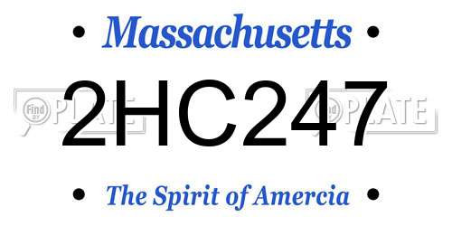 2HC247 Massachusetts License Plate