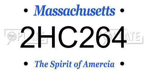 2HC264 Massachusetts License Plate