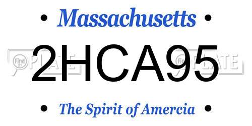 2HCA95 Massachusetts License Plate