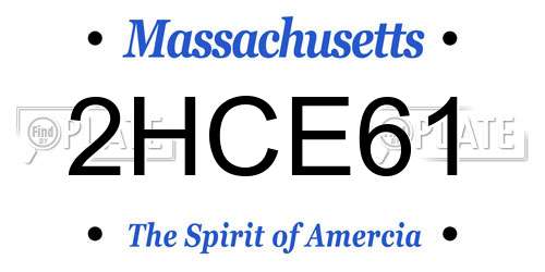 2HCE61 Massachusetts License Plate