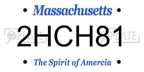 2HCH81 Massachusetts License Plate