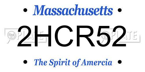 2HCR52 Massachusetts License Plate