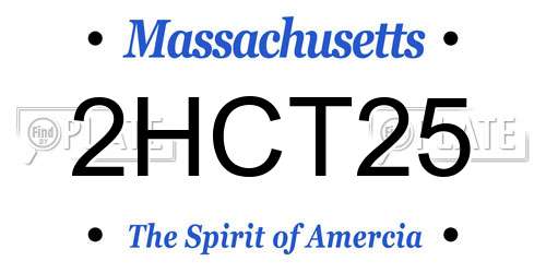 2HCT25 Massachusetts License Plate