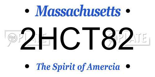 2HCT82 Massachusetts License Plate