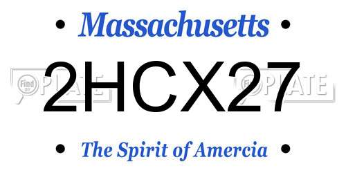 2HCX27 Massachusetts License Plate