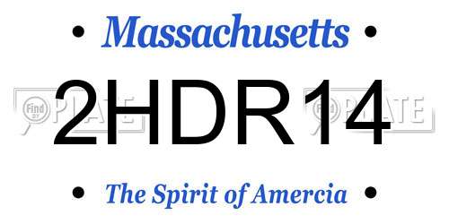 2HDR14 Massachusetts License Plate