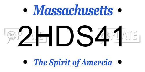 2HDS41 Massachusetts License Plate