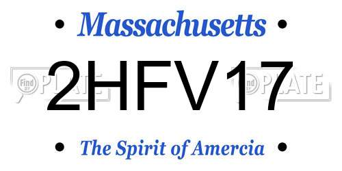2HFV17 Massachusetts License Plate