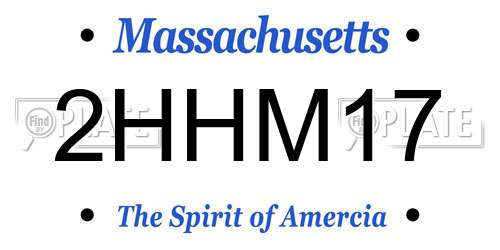 2HHM17 Massachusetts License Plate