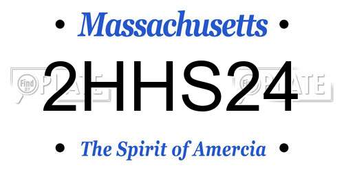 2HHS24 Massachusetts License Plate