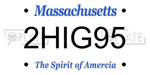 2HIG95 Massachusetts License Plate