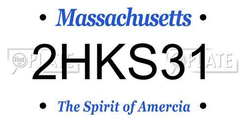2HKS31 Massachusetts License Plate