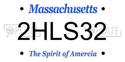 2HLS32 Massachusetts License Plate
