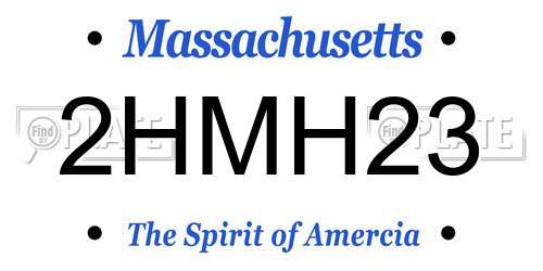 2HMH23 Massachusetts License Plate