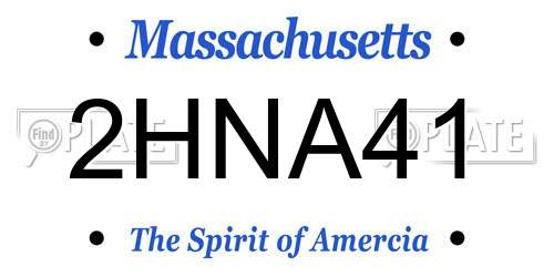 2HNA41 Massachusetts License Plate