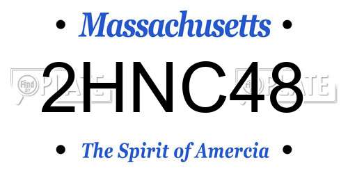 2HNC48 Massachusetts License Plate