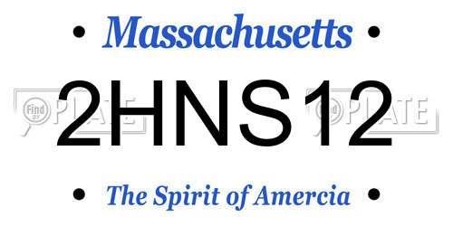 2HNS12 Massachusetts License Plate
